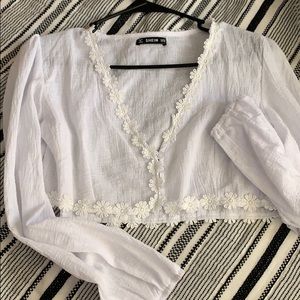 Shein Floral Lace crop top *Medium*